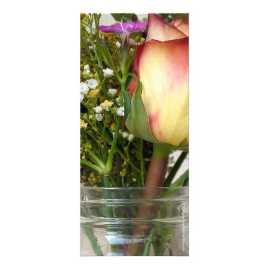 Mason Jar w/Rose und Wildblumen Werbekarte (Hinten)
