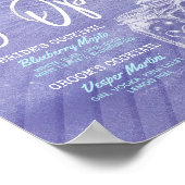 Mason Jar Wedding Bar is Open Drink Menu Poster (Ecke)