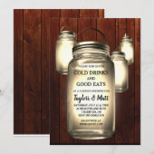 Mason Jar Wedding Couple's Shower Einladung (Vorne/Hinten)