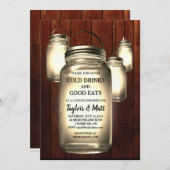 Mason Jar Wedding Couple's Shower Invitation #2 Einladung (Vorne/Hinten)