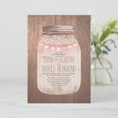 Mason Jar Wedding Einladung (Stehend Vorderseite)
