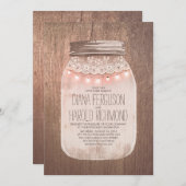 Mason Jar Wedding Einladung (Vorne/Hinten)