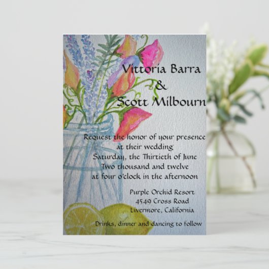 Mason Jar Wedding Einladung Nr. 3 (Stehend Vorderseite)