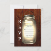 Mason Jar Wedding RSVP (Vorderseite)