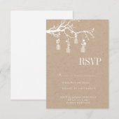 Mason Jar Wedding RSVP Karte (Vorne/Hinten)