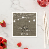 Mason Jar Wedding Rustic Country Burlap Serviette (Beispiel)