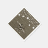 Mason Jar Wedding Rustic Country Burlap Serviette (Ecke)
