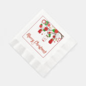 Mason Jar Weihnachtspapier Napkins Serviette (Ecke)