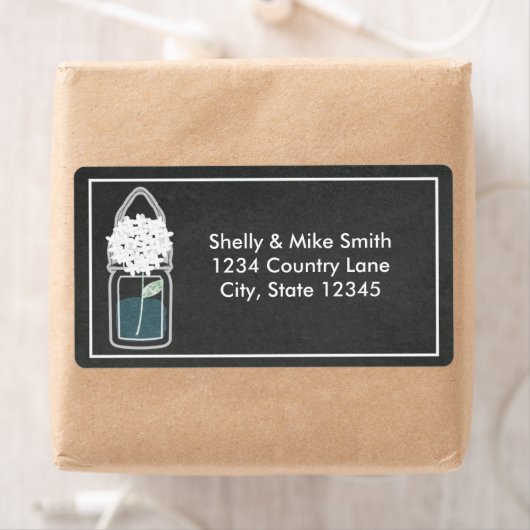 Mason jar weiße Blume Country Chalets (Insitu)