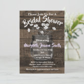 Mason Jar White Blume Einladung (Stehend Vorderseite)