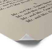 Mason Jar White Daisies 24 x 36 Seating Chart Poster (Ecke)