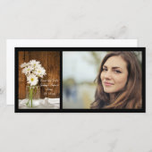 Mason Jar White Daisies Quinceañera Save the Date (Vorne/Hinten)