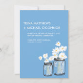 Mason Jar & White Daisies Save the Date (Vorderseite)