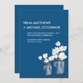 Mason Jar & White Daisies Save the Date (Vorne/Hinten)