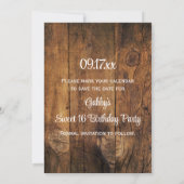 Mason Jar White Daisies Sweet 16 Save the Date (Rückseite)