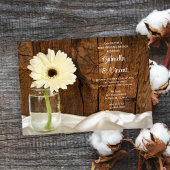 Mason Jar White Daisy Barn Post Wedding Brunch Einladung