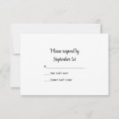 Mason Jar White Daisy Country Wedding RSVP Card (Rückseite)