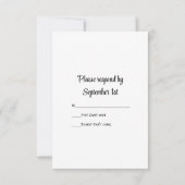 Mason Jar White Daisy Country Wedding RSVP Card (Rückseite)