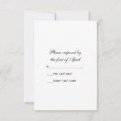 Mason Jar White Tulips Country Barn Wedding RSVP Karte (Rückseite)