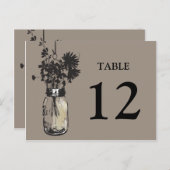 Mason Jar & Wildblume Postkarte (Vorne/Hinten)