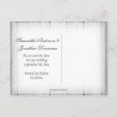 Mason Jar Wildblumen Barn Wood Save the Date Ankündigungspostkarte (Rückseite)