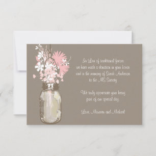 Mason Jar & Wildblumen Fvor Card