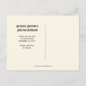 Mason Jar Wildblumen Holzplatten Save the Date Ankündigungspostkarte (Rückseite)