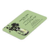 Mason Jar & Wildblumen Save the Date Magnet (Linke Seite)
