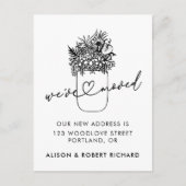 Mason Jar Wir haben die neue Ankündigung über Zuha Postkarte (Vorderseite)