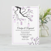 Mason Jar zur Einladung von Bäumen Hochzeiten (Stehend Vorderseite)