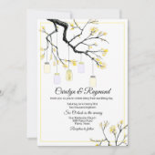 Mason Jar zur Einladung von Bäumen Hochzeiten (Vorderseite)