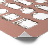 Mason Jars - 100 Signature Guest Book Alternative Poster (Ecke)