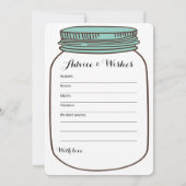 Mason Jars 2x Brautparty Games Pursuit | Wünsche Einladung (Rückseite)