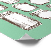 Mason Jars - 50 Signature Guest Book Alternative Poster (Ecke)