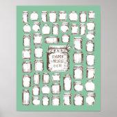 Mason Jars - 50 Signature Guest Book Alternative Poster (Vorne)