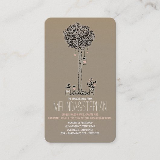 Mason Jars Business Cards Visitenkarte (Vorderseite)