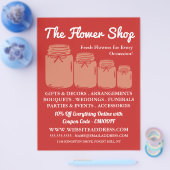 Mason Jars, Florist, Werbung in Florenz Flyer (Einzeln)