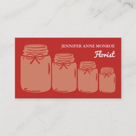 Mason Jars, Floristry Visitenkarte (Vorderseite)