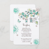 Mason Jars Garden Wedding Empfang Card Begleitkarte (Vorne/Hinten)