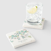 Mason Jars Garden Wedding | Untersetzer aus benutz (Seitenansicht)