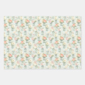 Mason Jars Green Orange Florals Greenery Geschenkpapier Set (Vorderseite 2)