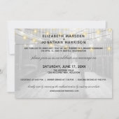 Mason Jars Lights Foto Nur verheiratet Empfang Ankündigung (Rückseite)