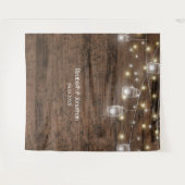 Mason Jars & Lights Hochzeitsreise Foto Hintergrun Wandteppich (Vorderseite (Horizontal))