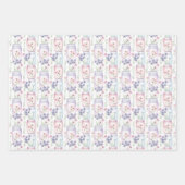 Mason Jars Lila Pink Florals Grüne Geschenkpapier Set (Vorderseite)