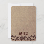 Mason Jars Rustic Country Wedding Einladungen (Rückseite)