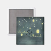 Mason Jars Sommernacht Save the Date Magnet (Vorderseite/Rückseite)