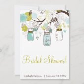 Mason Jars Spring Floral Brautparty Einladung (Rückseite)