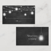 Mason Jars String Lights Chalkboard Platzkarten (Vorne/Hinten)