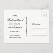 Mason Jars String Lights Elegant Save the Date Ankündigungspostkarte (Rückseite)