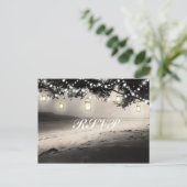 Mason Jars String Lights Elegante Rustikale Hochze Postkarte (Stehend Vorderseite)